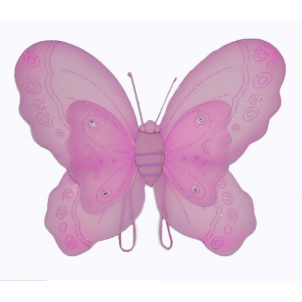 Αποκριάτικα Φτερά Πεταλούδας Ροζ